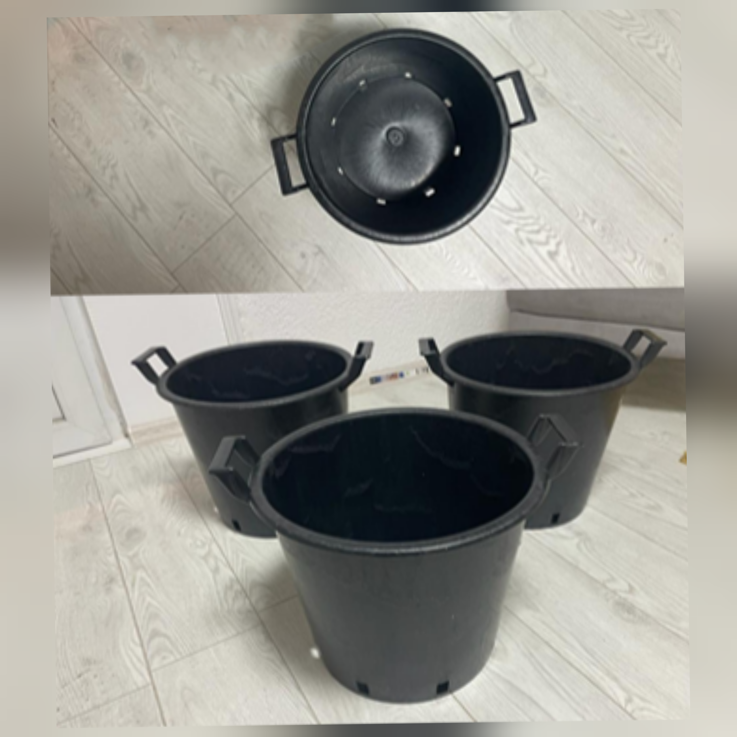 Saksija Velika sa Ručkama za četinare i druge namene-crna 30L