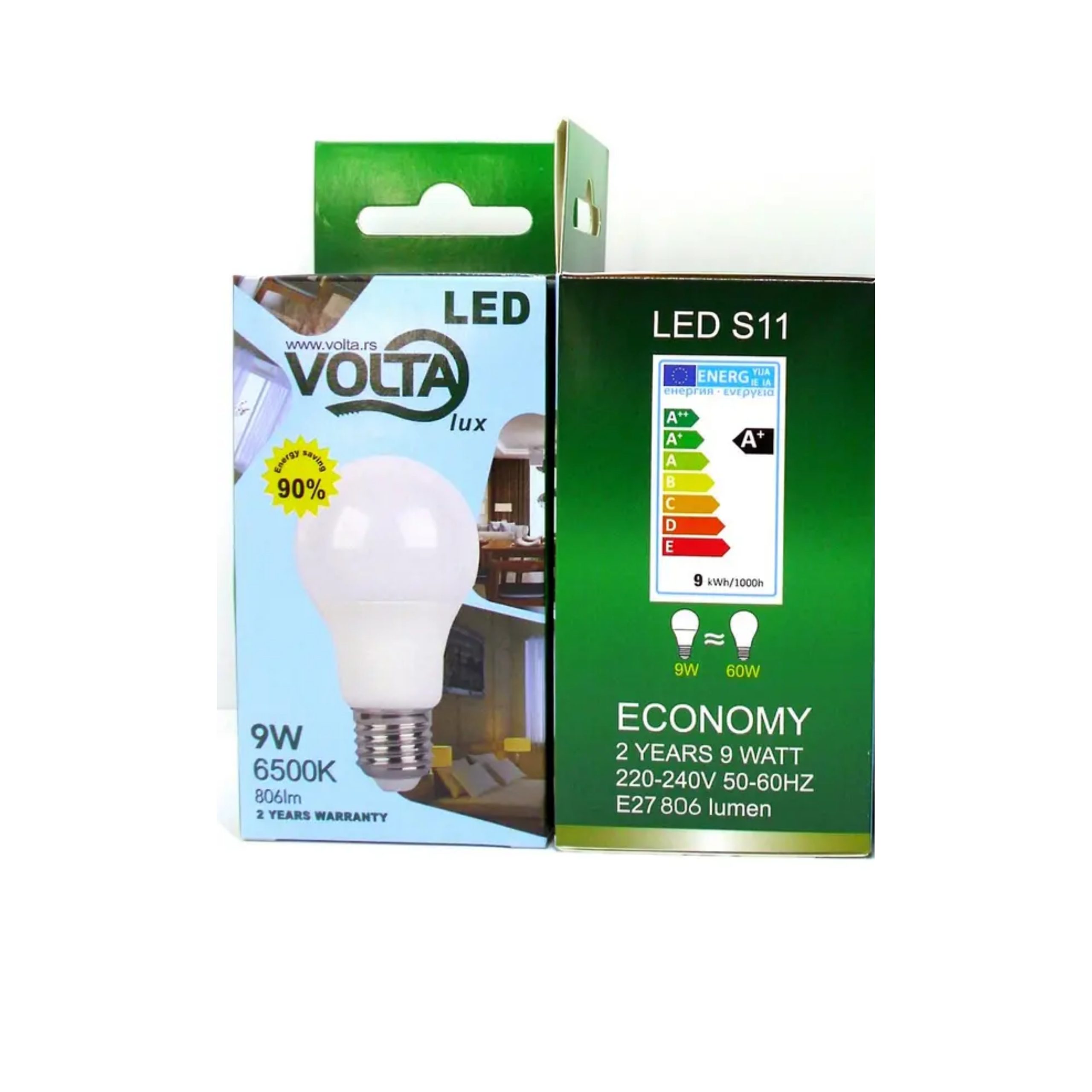 VOLTA LED SIJALICA E27 A60 9W 6500K