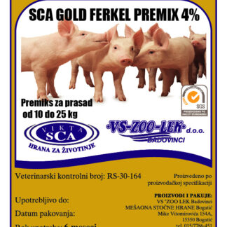 SCA GOLD FERKEL 4% PREMIKS 4kg - za prasad od 10 do 25kg